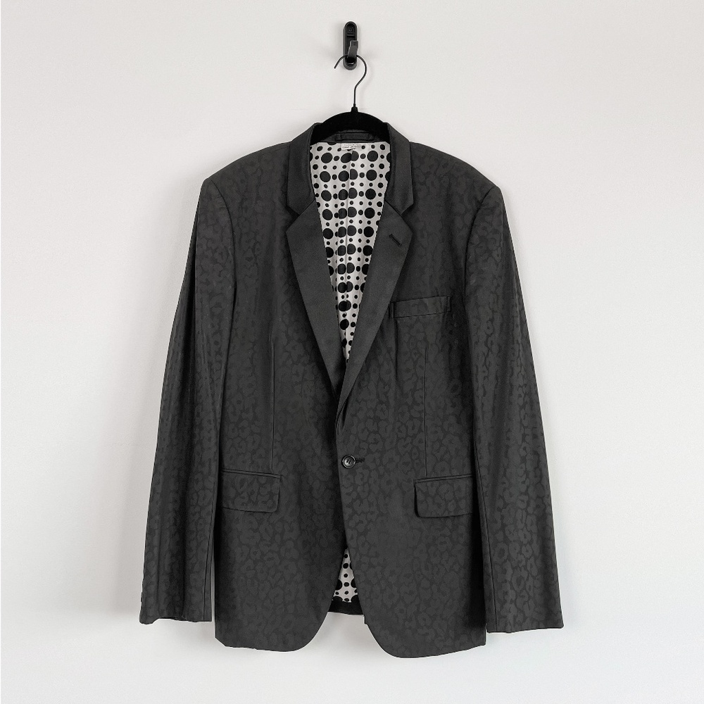 Super Rare 2008 Comme Des Garcons Homme Plus Black Leopard Blazer